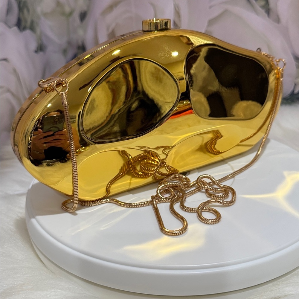 Gold Metallic Clutch